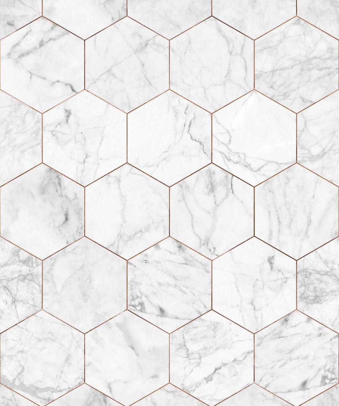 1100x1318 Marble & Copper Tiles Wallpaper • Crisp Marble Tiles
