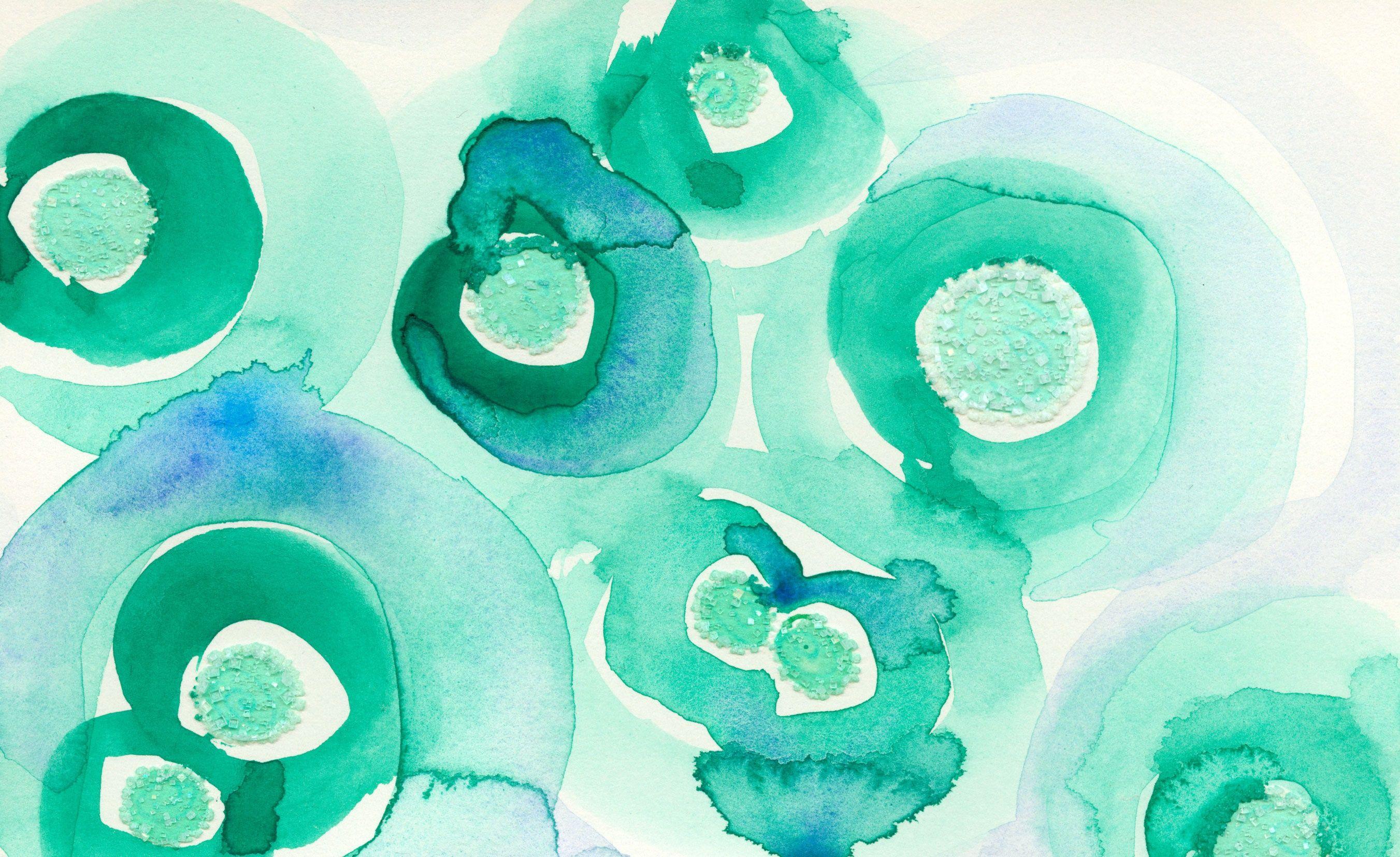 2703x1656 Blue Watercolor Wallpaper