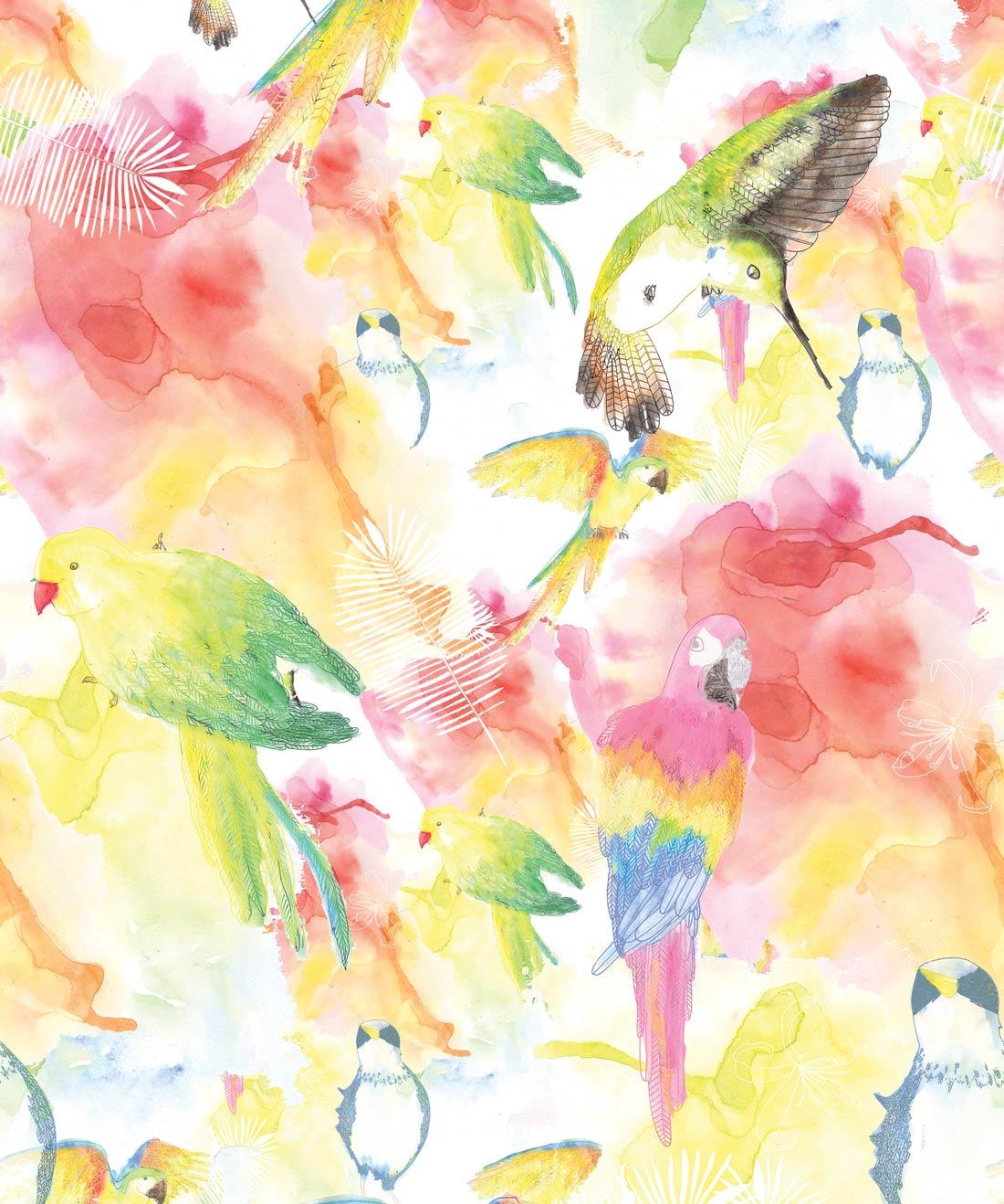 1100x1318 Watercolor Birds, The Ultimate Tropical Bird Wallpaper
