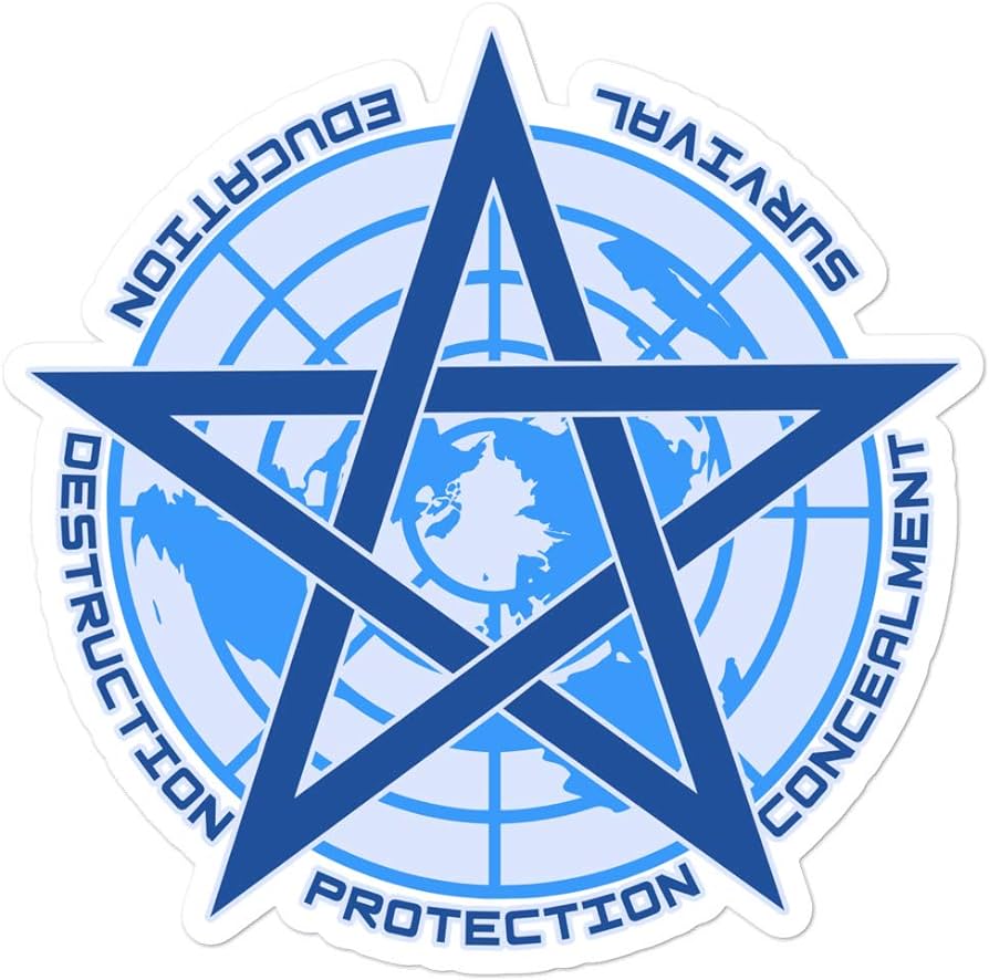 894x886 New Novelty Vinyl Sticker Global Occult