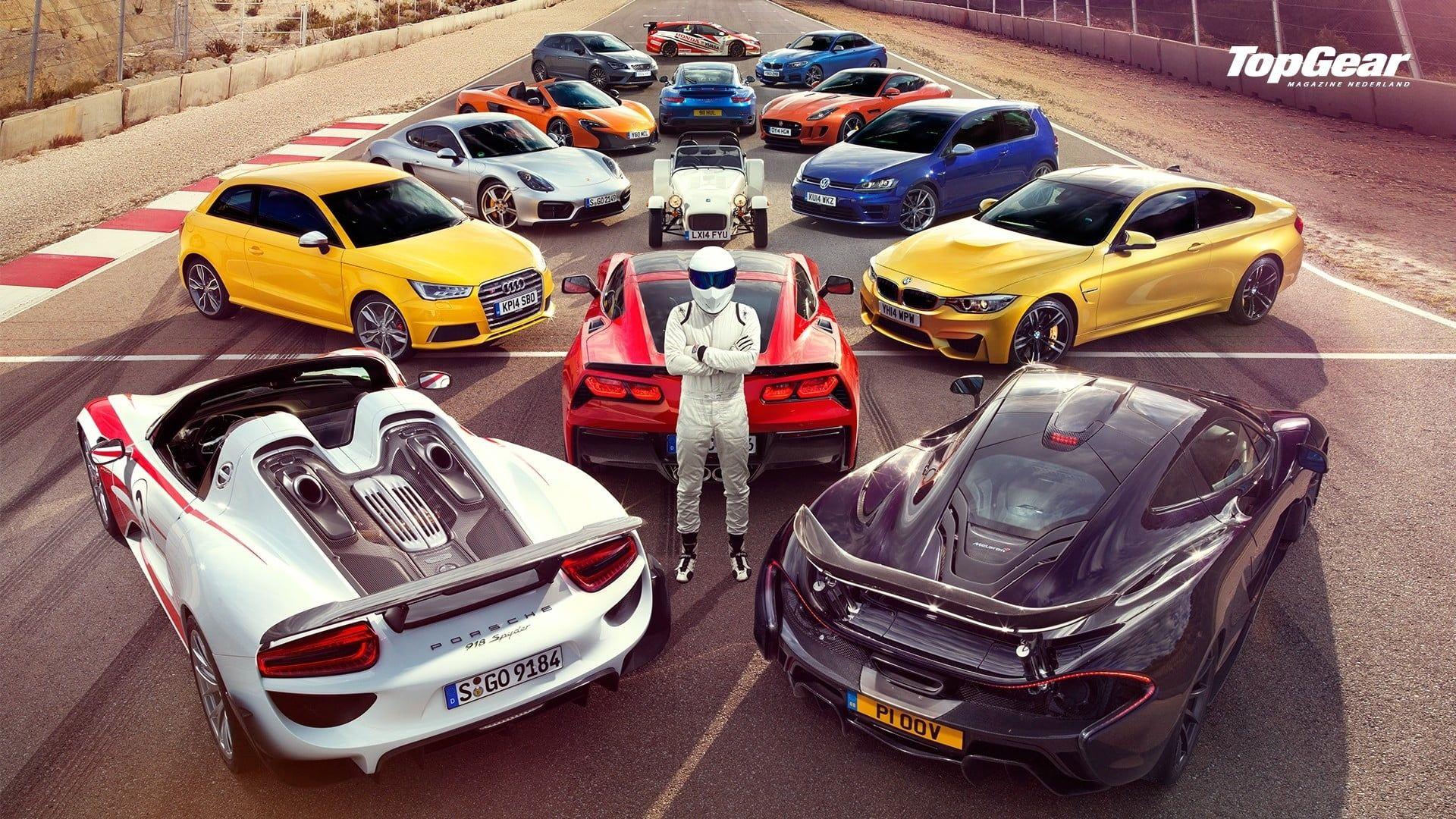1920x1080 Assorted stock cars, Top Gear, The Stig, Porsche 918 Spyder