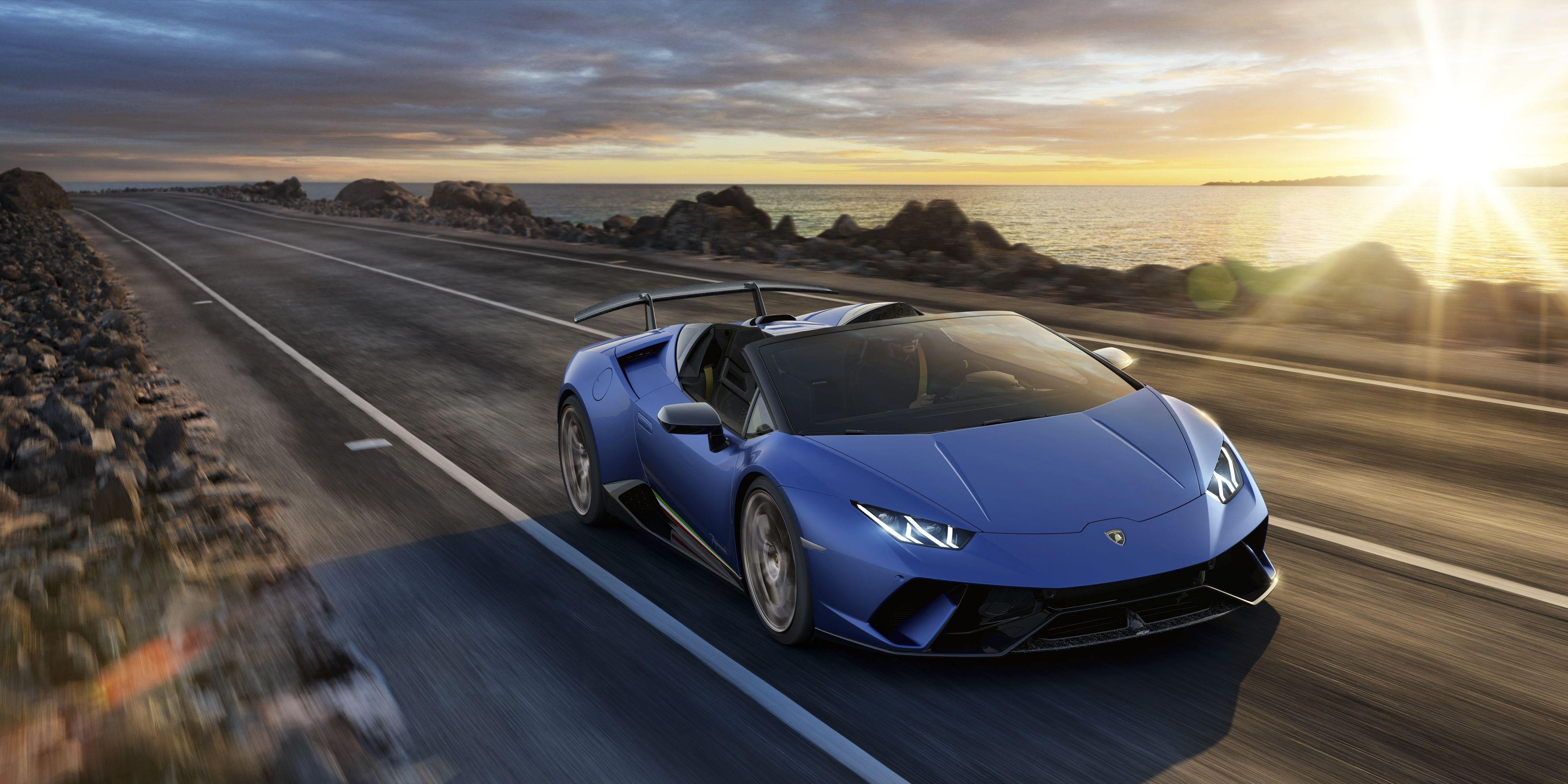 3543x1772 Lamborghini Huracán Spyder Performante Wallpaper