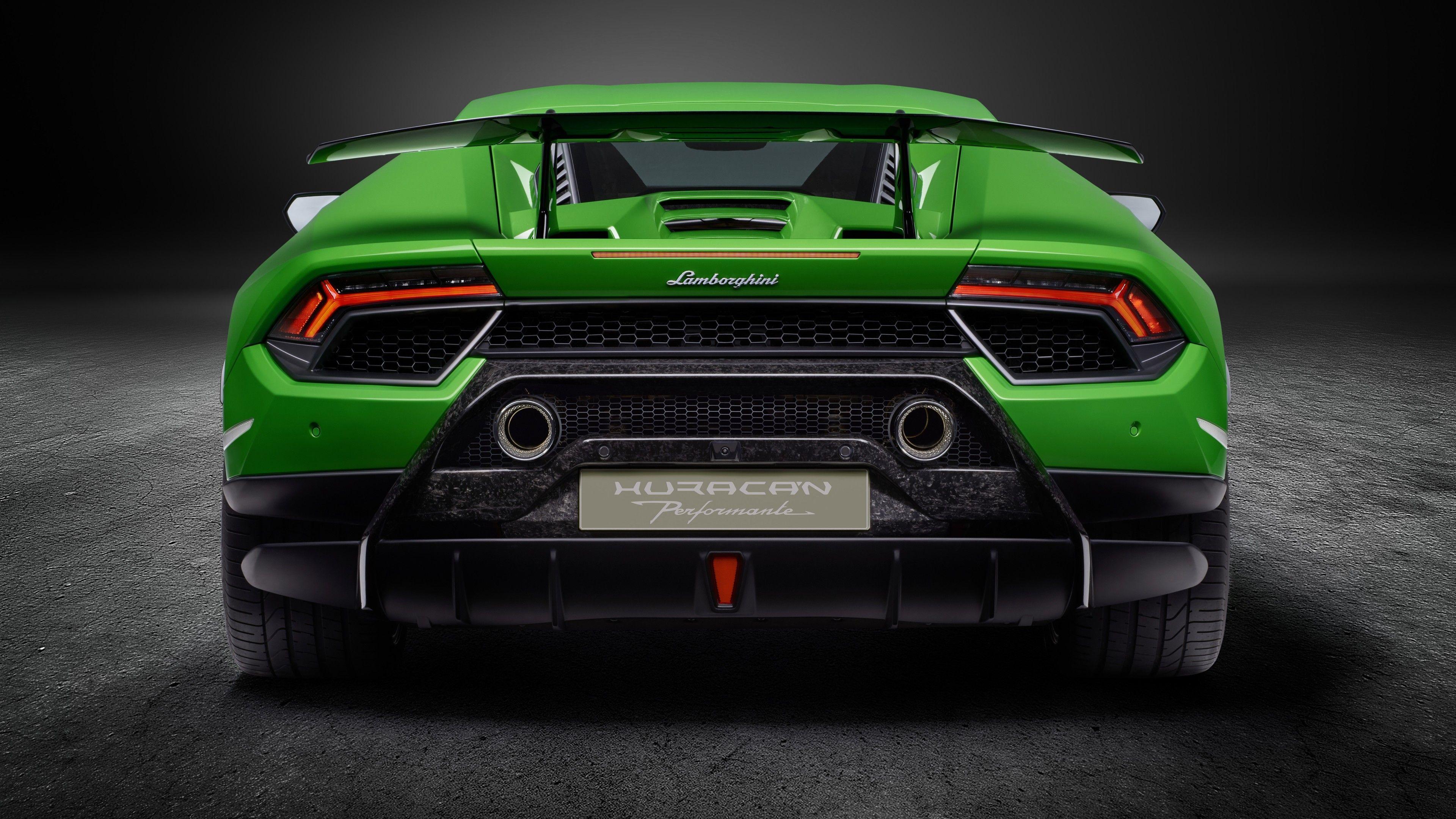 3840x2160 Wallpaper 4k Lamborghini Huracan Performante 2019 Rear View
