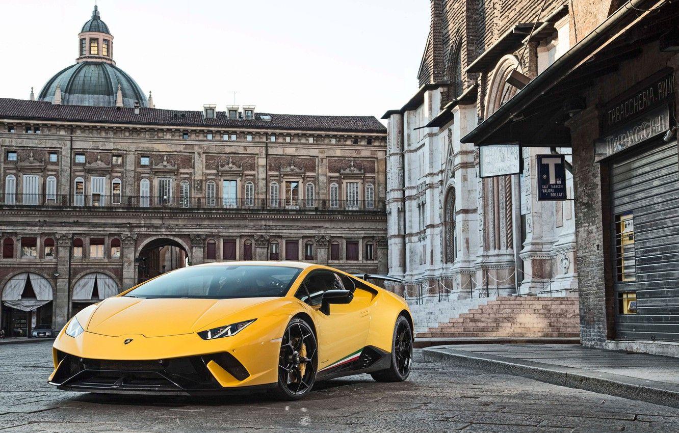 1332x850 Wallpaper city, Lamborghini, yellow, Huracan, Huracan