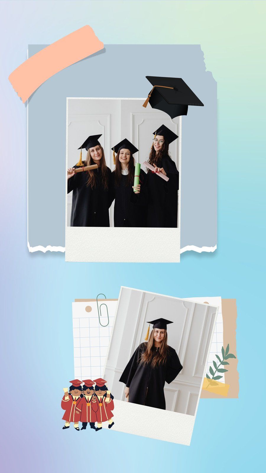 900x1600 Free and customizable graduation templates
