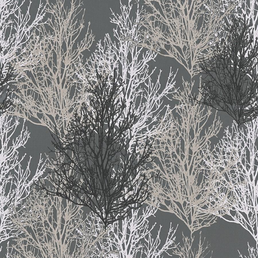 900x900 Black And Silver Trees Wallpaper. Glitter And Shimmer Effect 34819 4