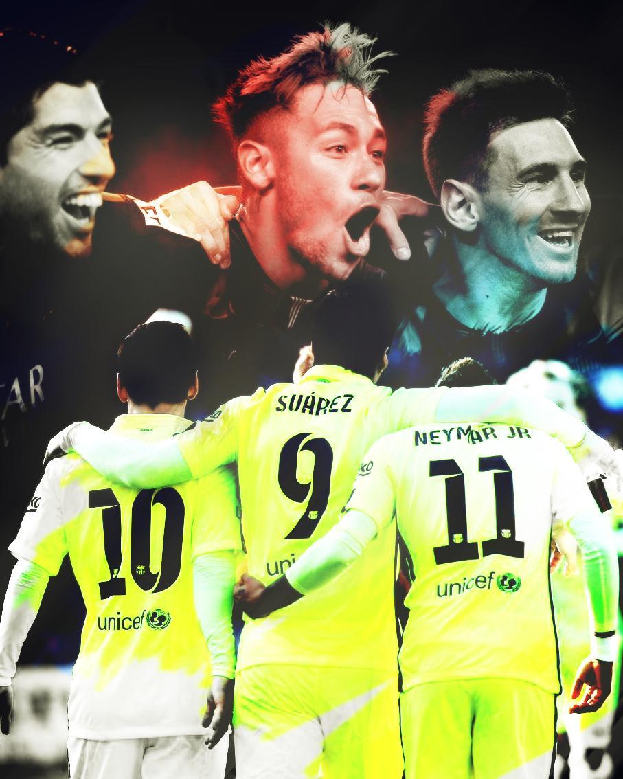907x1134 Messi Neymar Suarez Wallpaper