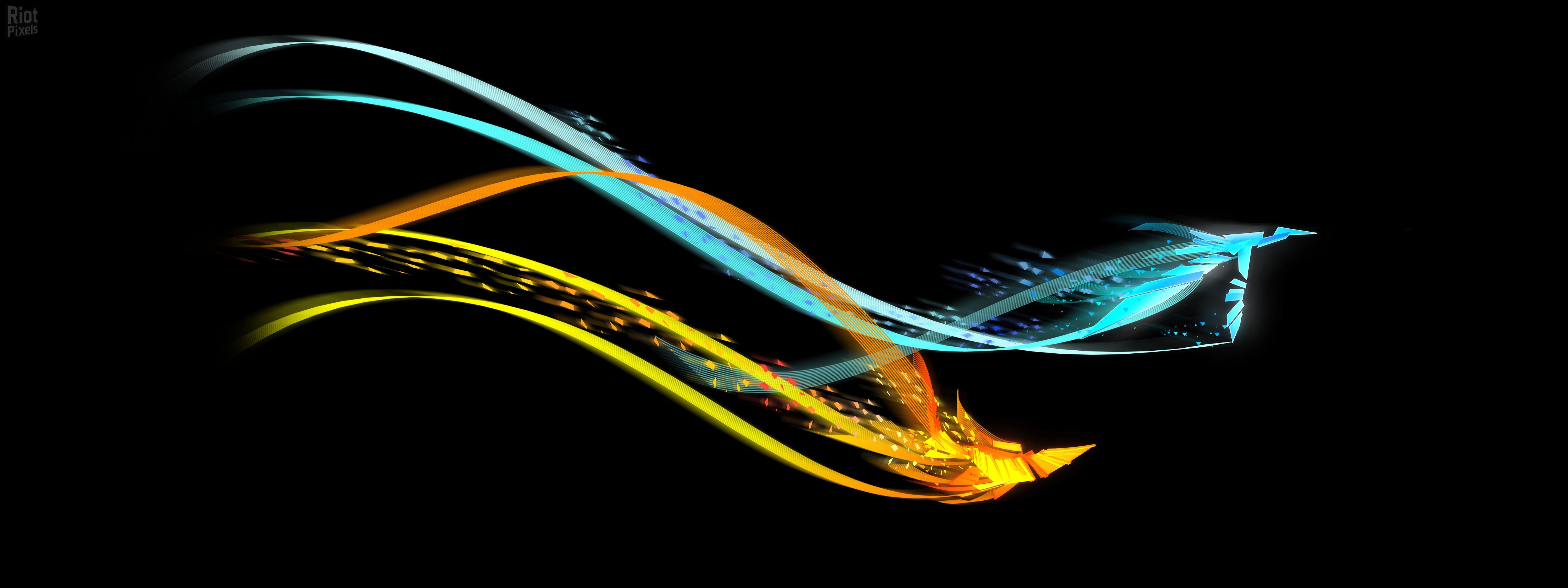 5760x2160 Entwined artworks at Riot Pixels