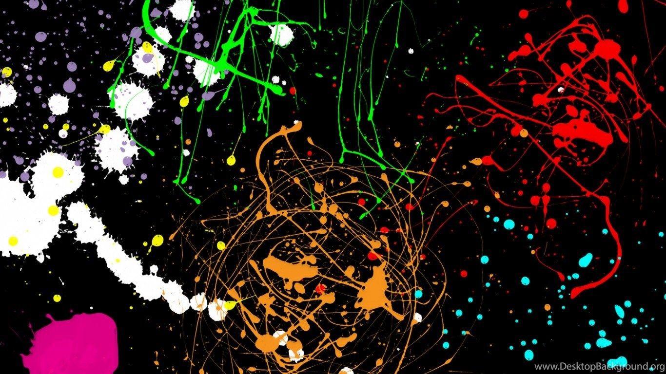 1366x768 Download Free Modern Paint Splatter Background