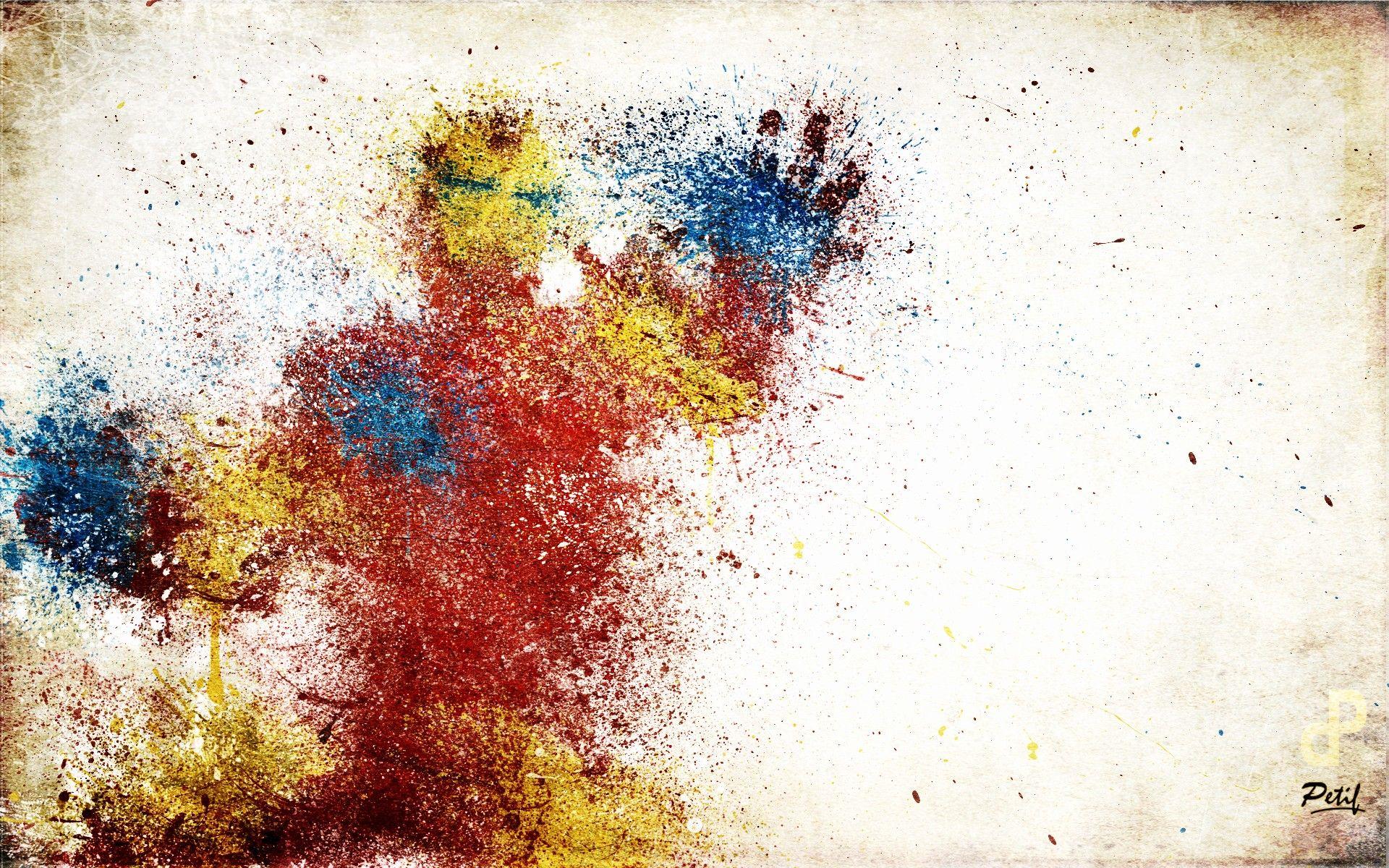 1920x1200 Iron Man, suit, artwork, Marvel Comics, paint splatter