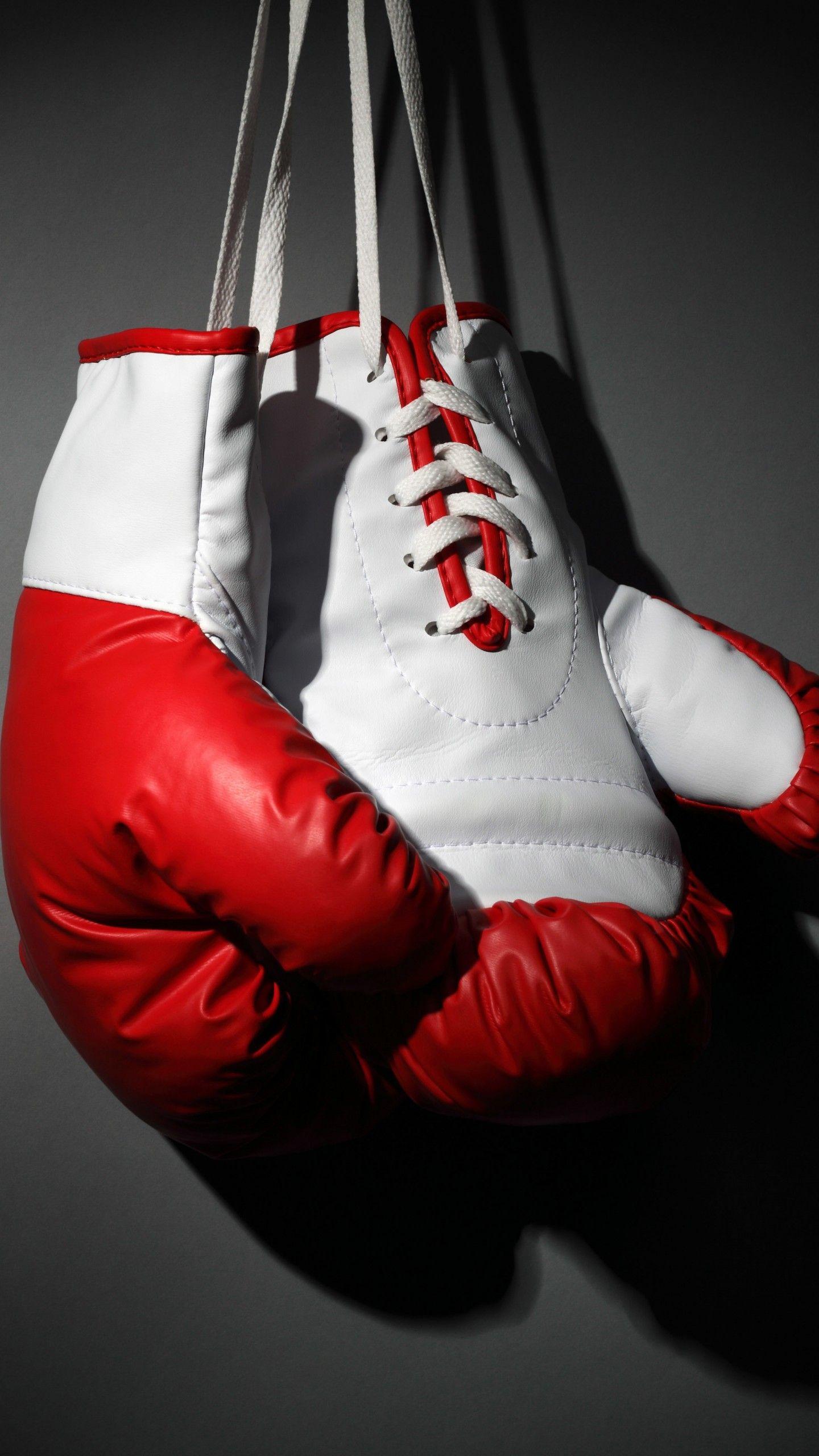 1440x2560 Wallpaper Boxing gloves, red, white, boxing, Sport