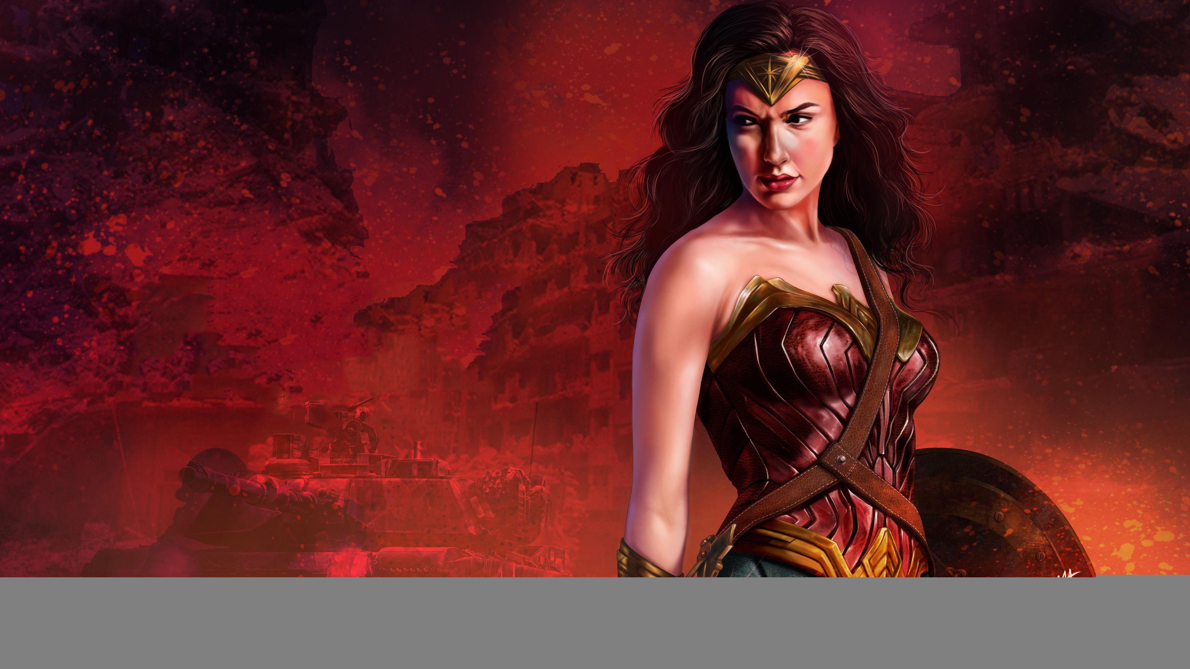Hình nền nghệ thuật 3840x2160 Wonder Woman 5k Gal Gadot - Wonder Woman