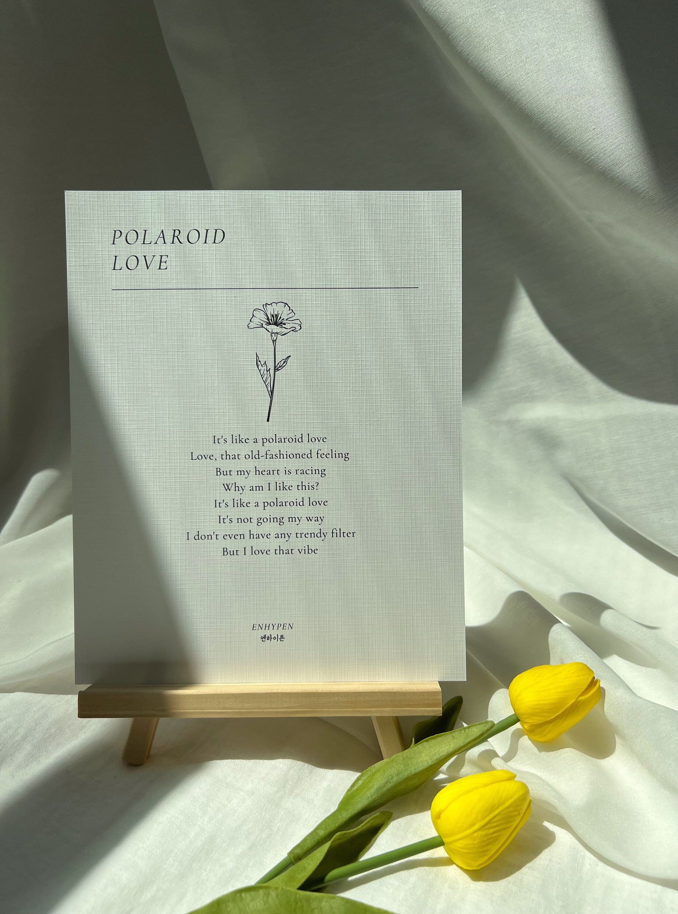 2228x3000 ENHYPEN Polaroid Love Lyrics, Minimal