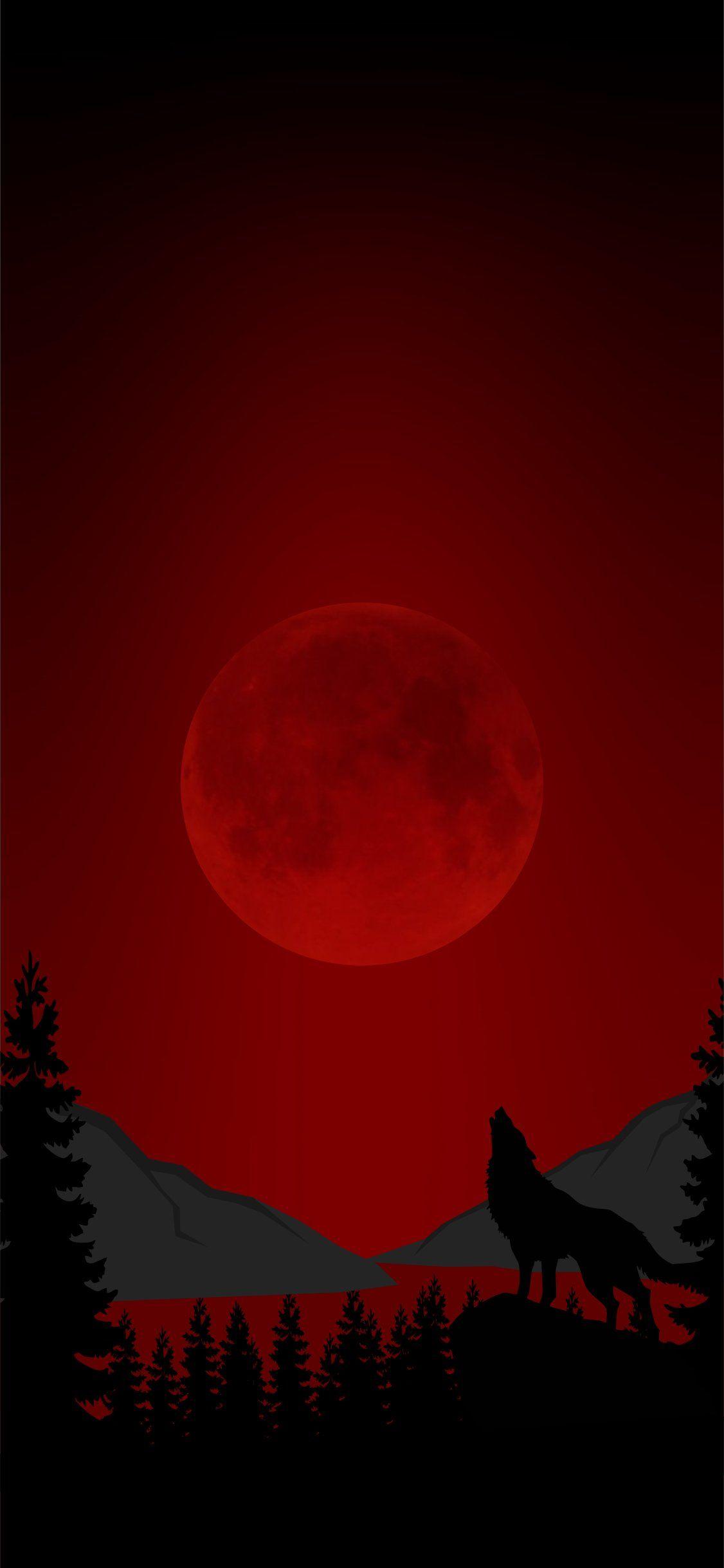 1126x2436 Blood moon