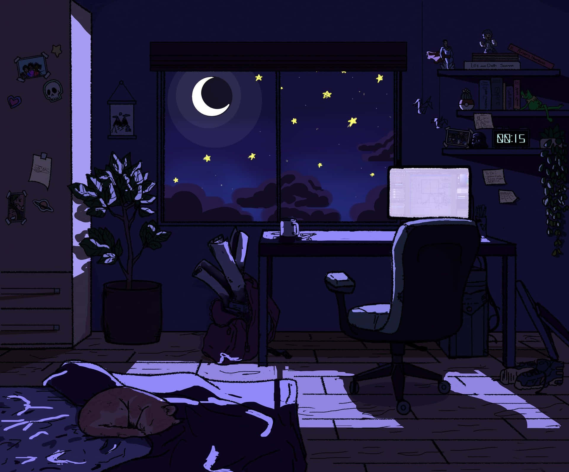 1920x1591 Cozy Anime Wallpaper