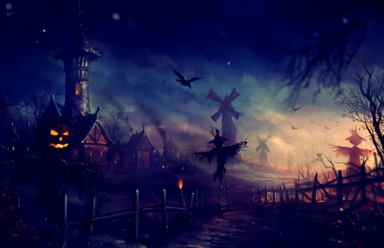 1528x987 Halloween Night HD Wallpaper