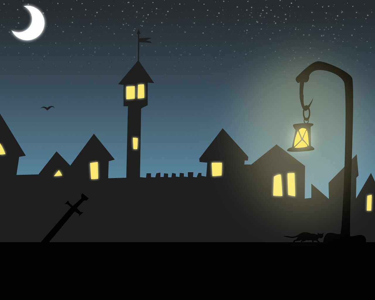 1280x1024 Halloween Night Wallpaper (3367)
