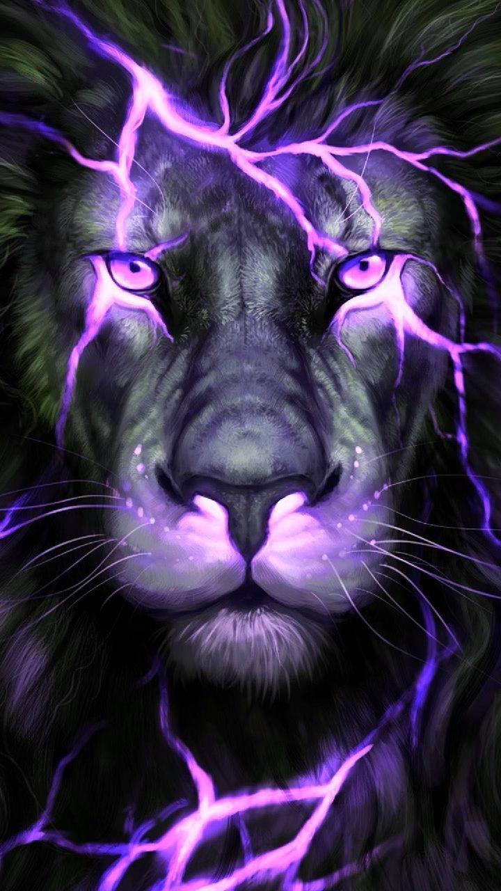 720x1280 Download Wallpaper by mamad57 now. Browse millions of popular purple lion Wallpaper and Ring. Lion art, Lion artwork, Lion image