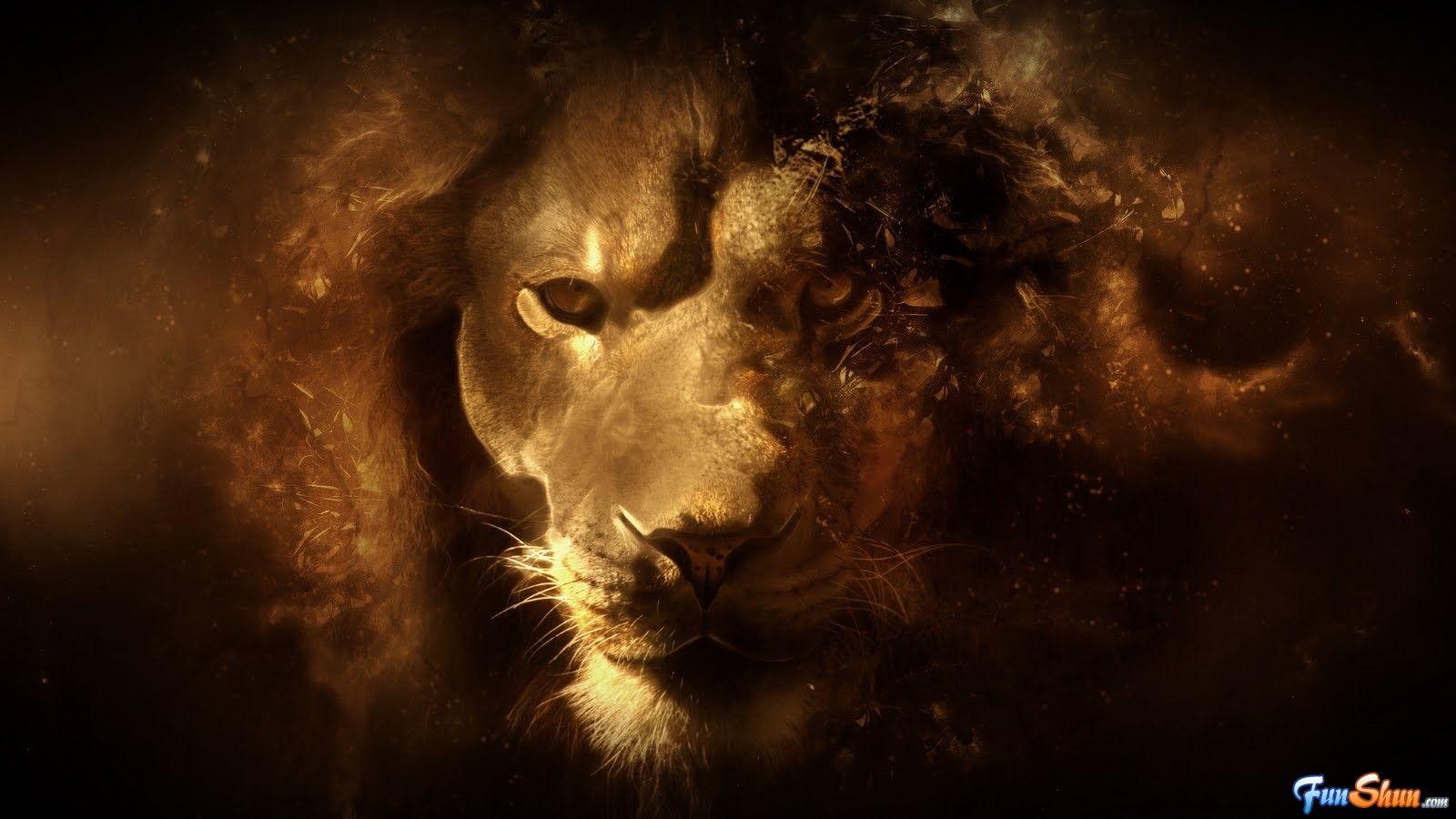 1600x900 Lion Art Wallpaper