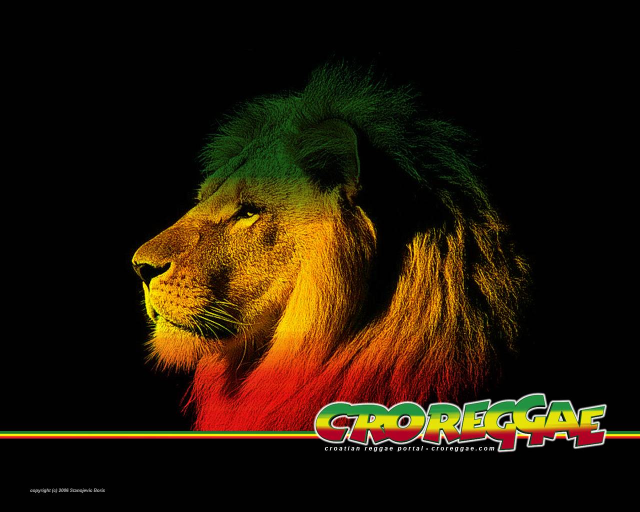 1280x1024 Rasta Smoke Lion Wallpaper