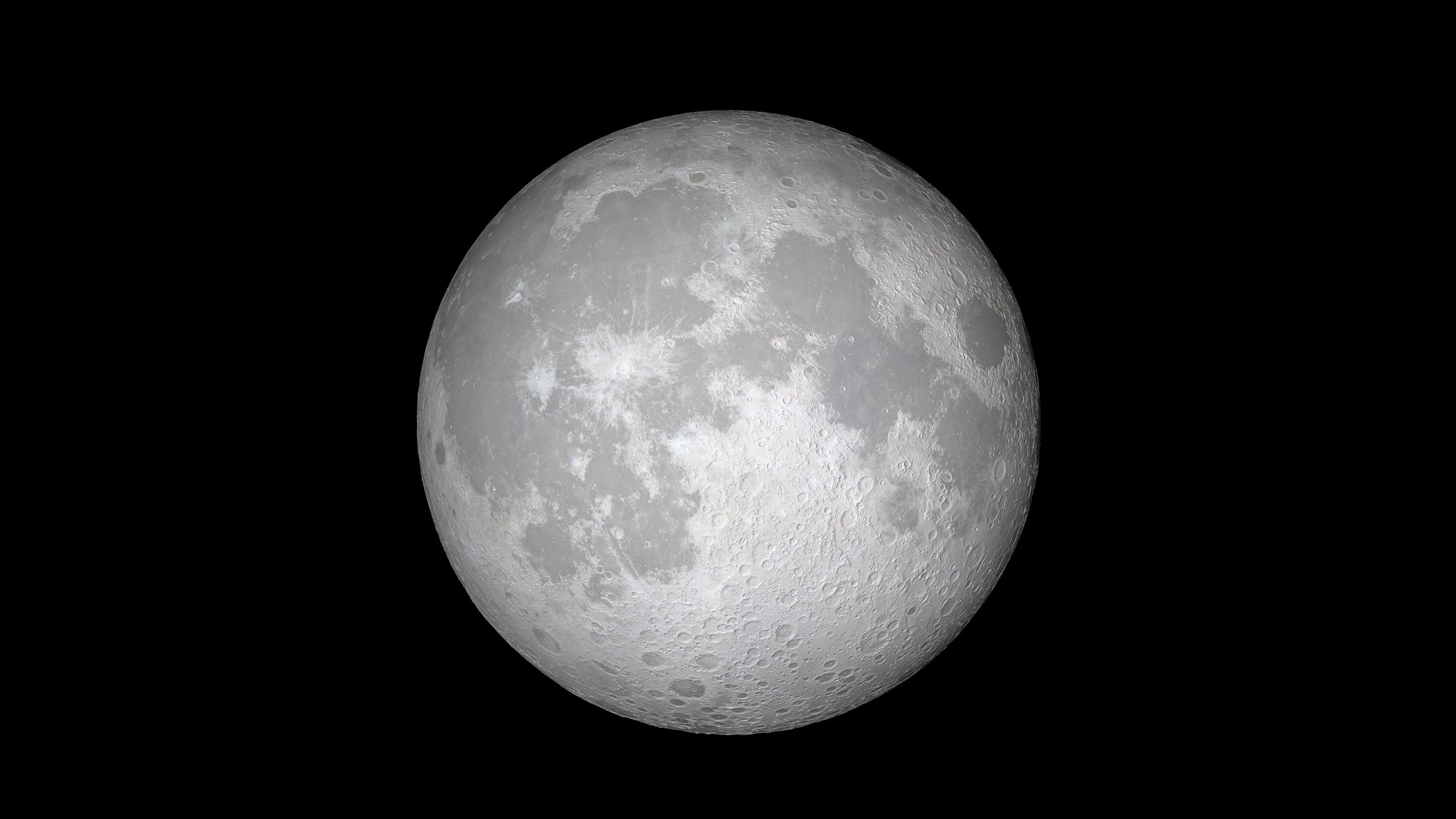 3840x2160 Wallpaper Moon, iOS iPhone X, iPhone Stock, HD, Space
