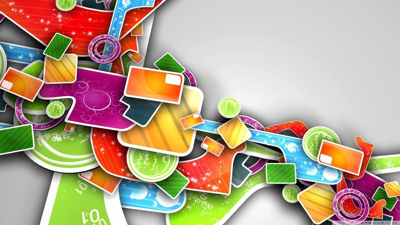 1280x720 Colorful Abstract 3D Art Ultra HD Desktop Background Wallpaper for 4K UHD TV : Widescreen & UltraWide Desktop & Laptop : Tablet