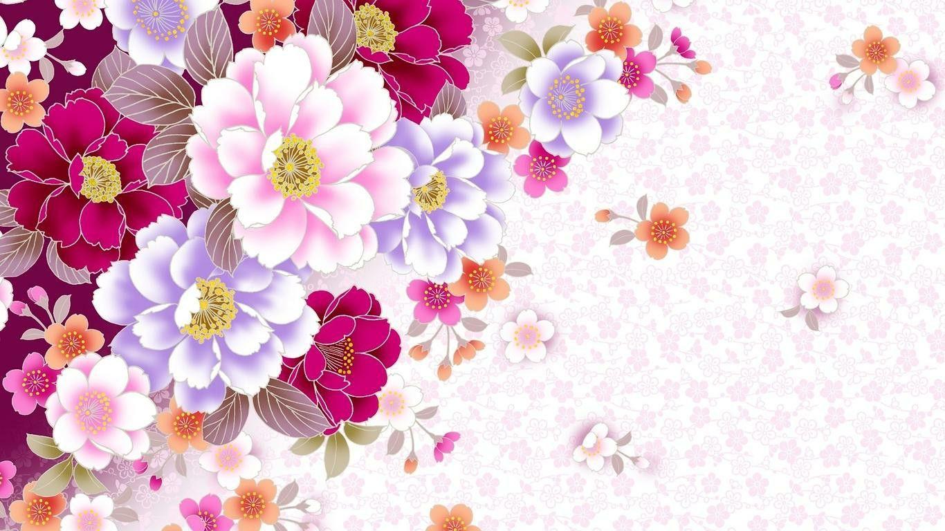 1366x768 Flower Abstract Wallpaper Download