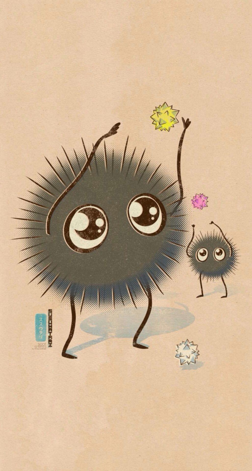 1028x1920 Cute Pelusa. wallpaper. Studio ghibli, Totoro and Anime