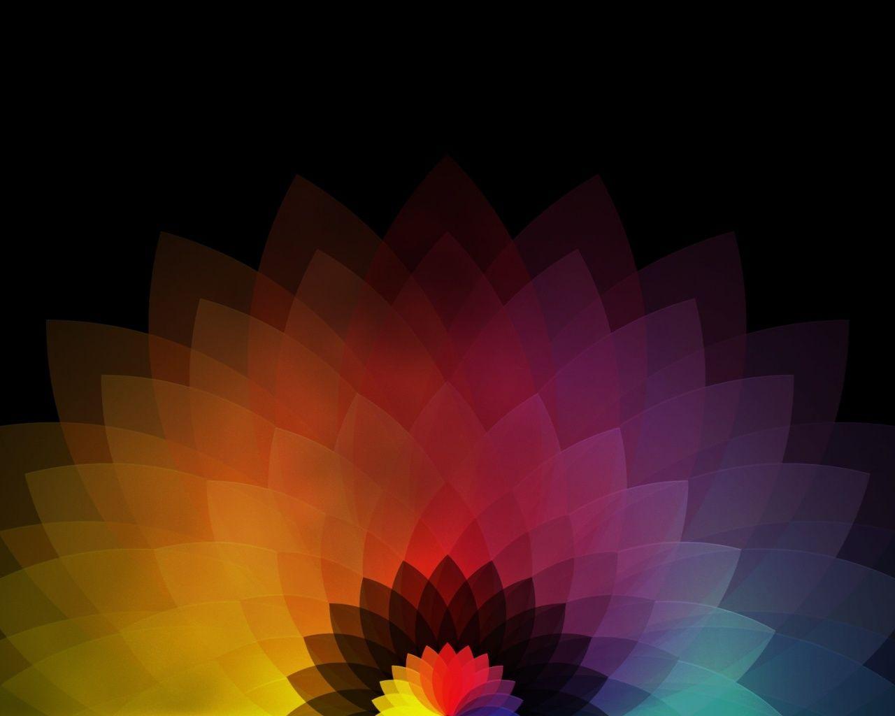 1280x1024 Colored Abstract Flower desktop PC and Mac wallpaper