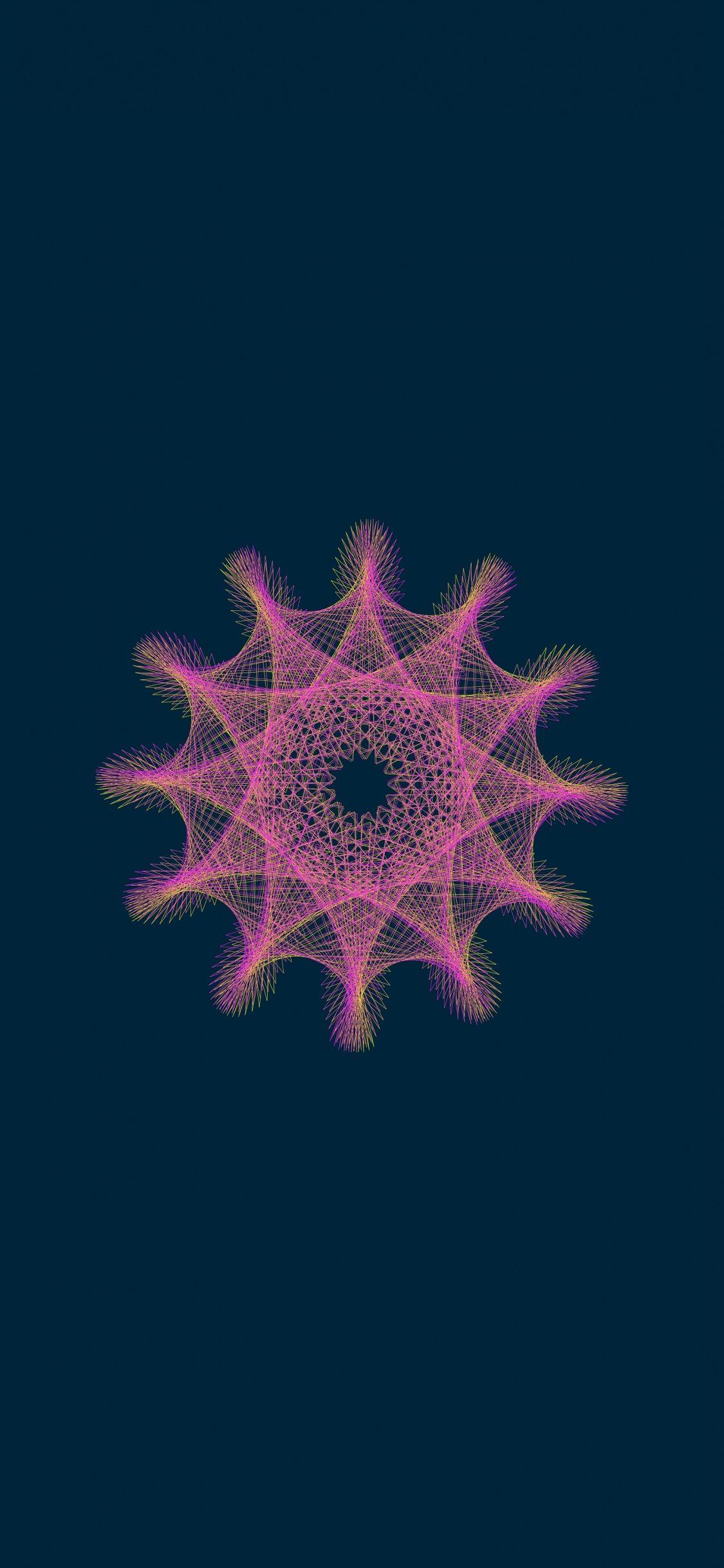 1125x2436 Mandala, Circles, Pattern, Minimal, Art, Wallpaper