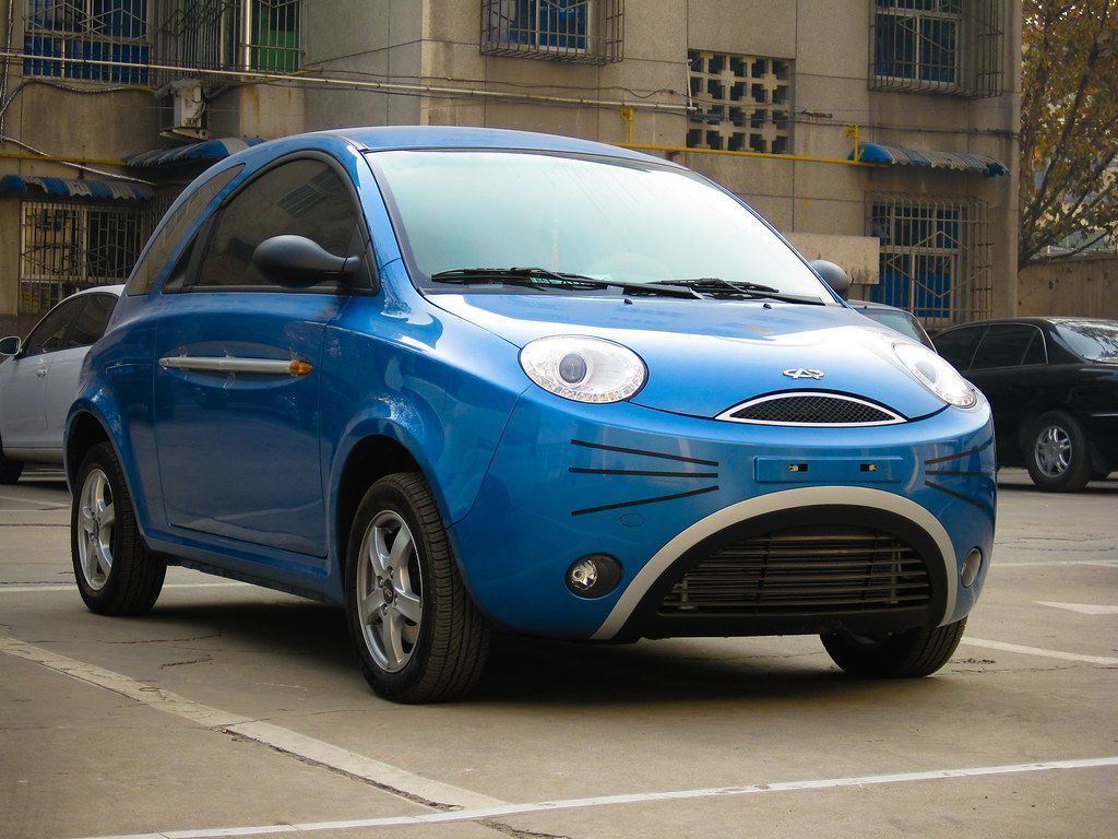 1024x768 Chery QQ Sport Blue. The crazy Chinese