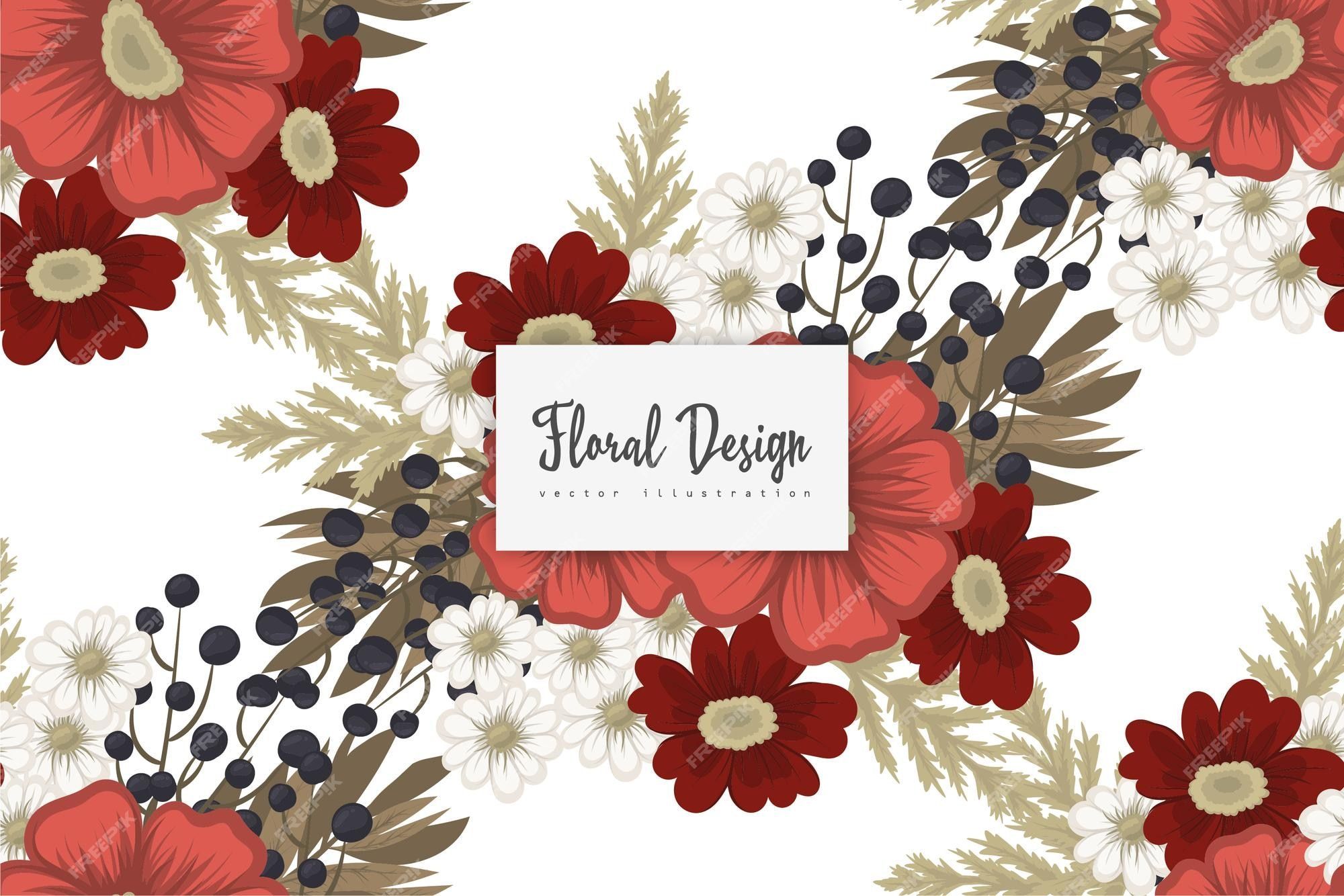 2000x1334 Seamless floral pattern in vector