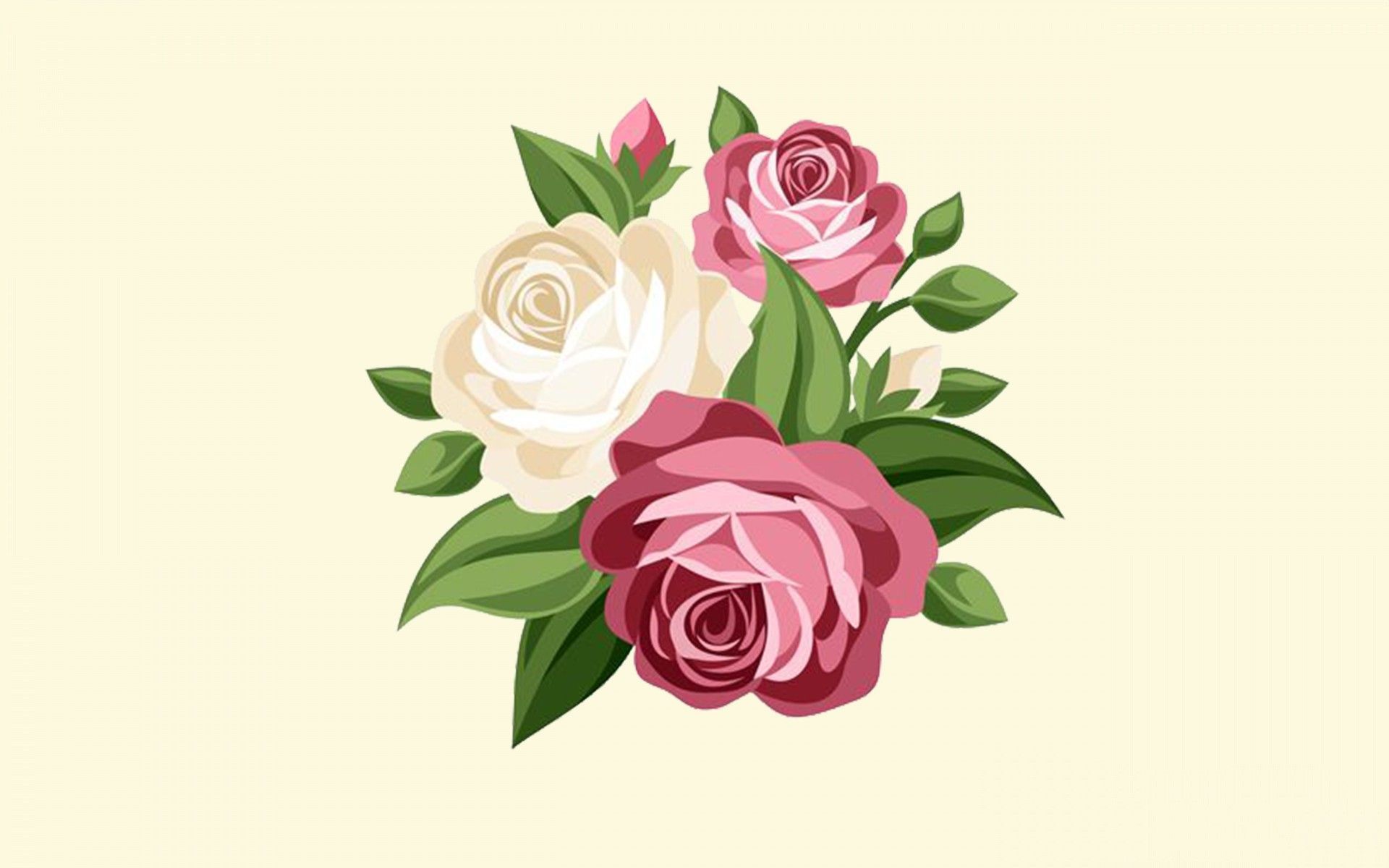 1920x1200 Vector Flower Background HD Wallpaper