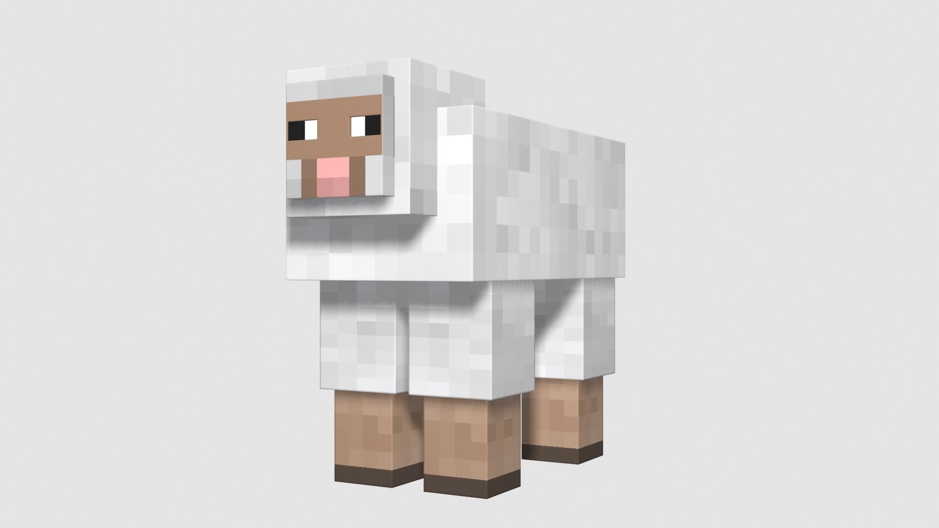 1920x1080 Minecraft sheep rigged 3D Model $19