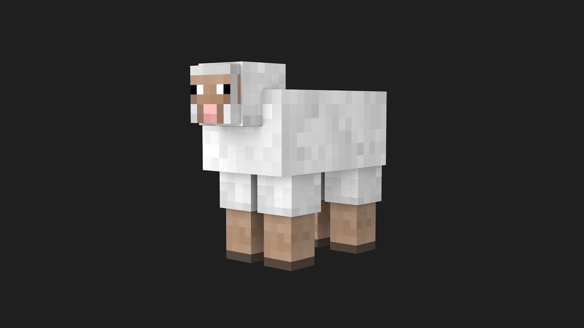 1920x1080 Minecraft Sheep 3D