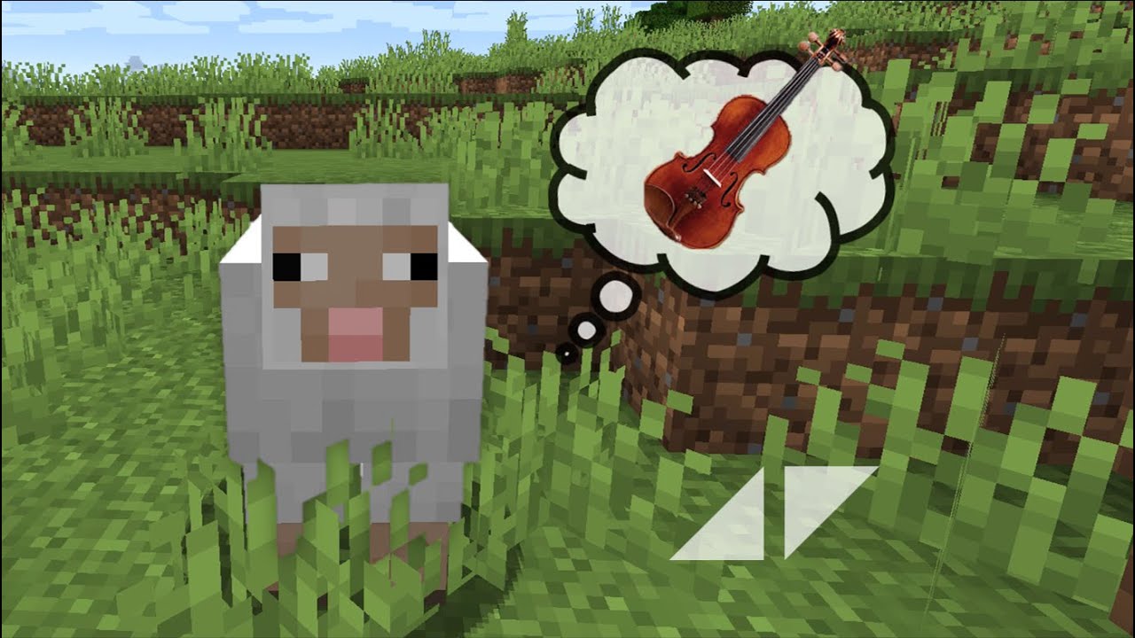 1280x720 Sheep as a VIOLIN. Minecraft