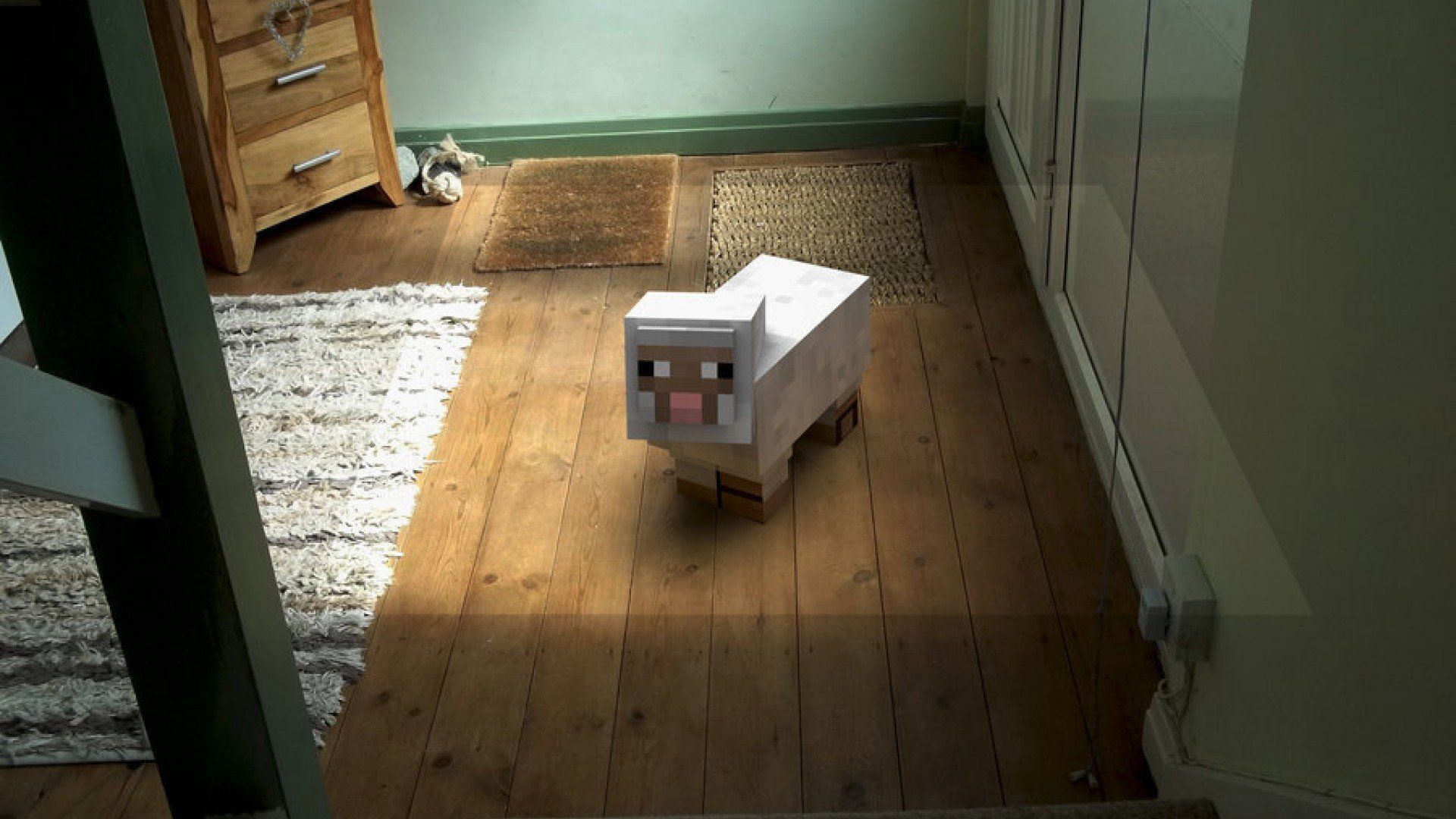 1920x1080 Minecraft Sheep Wallpaper