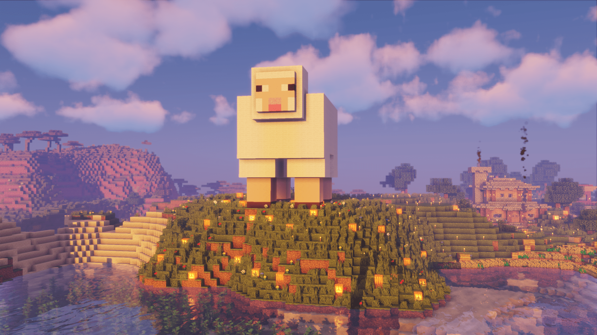 1920x1080 I built a giant sheep in my survival