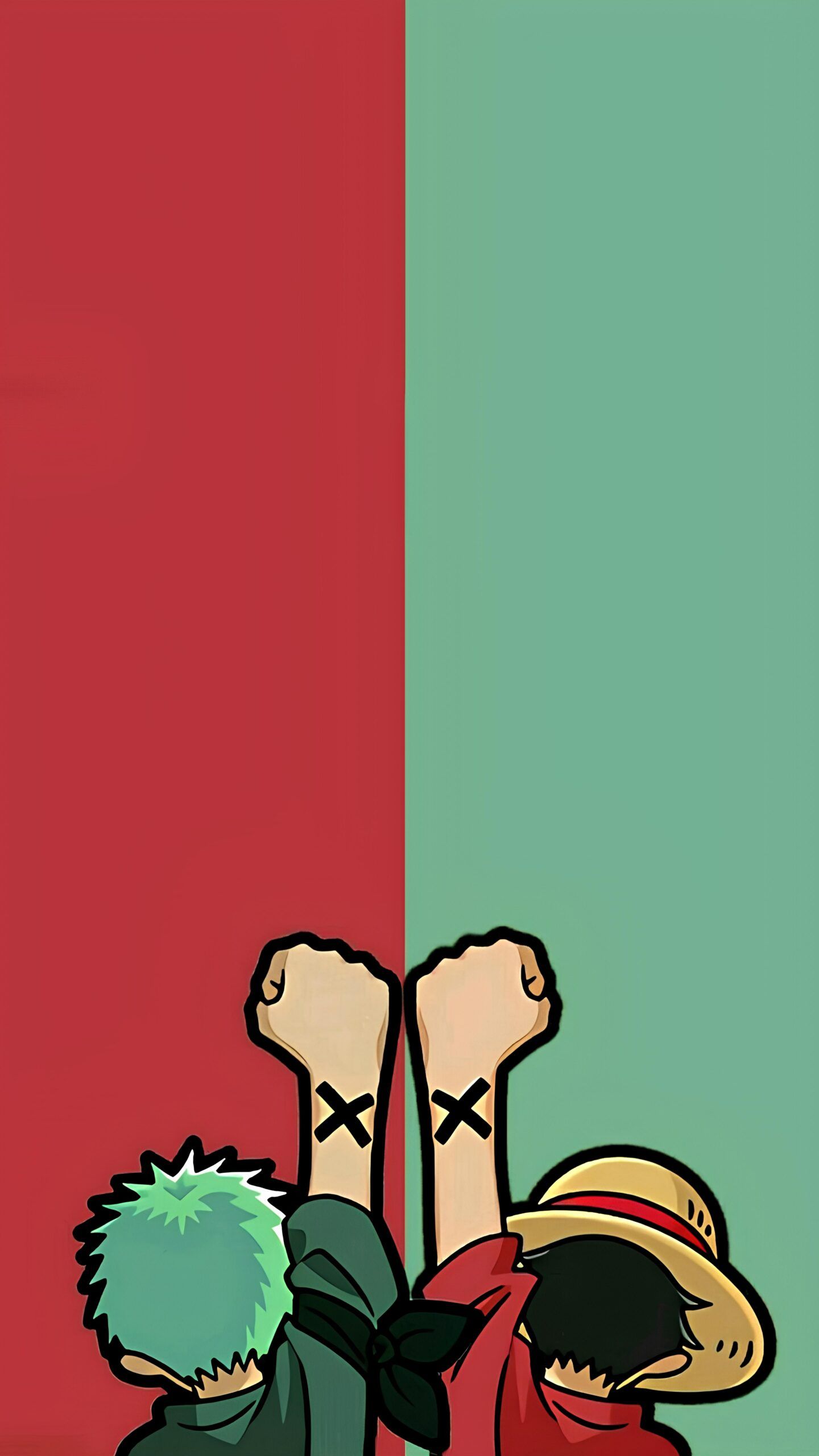 1440x2560 Luffy and Zoro Wallpaper