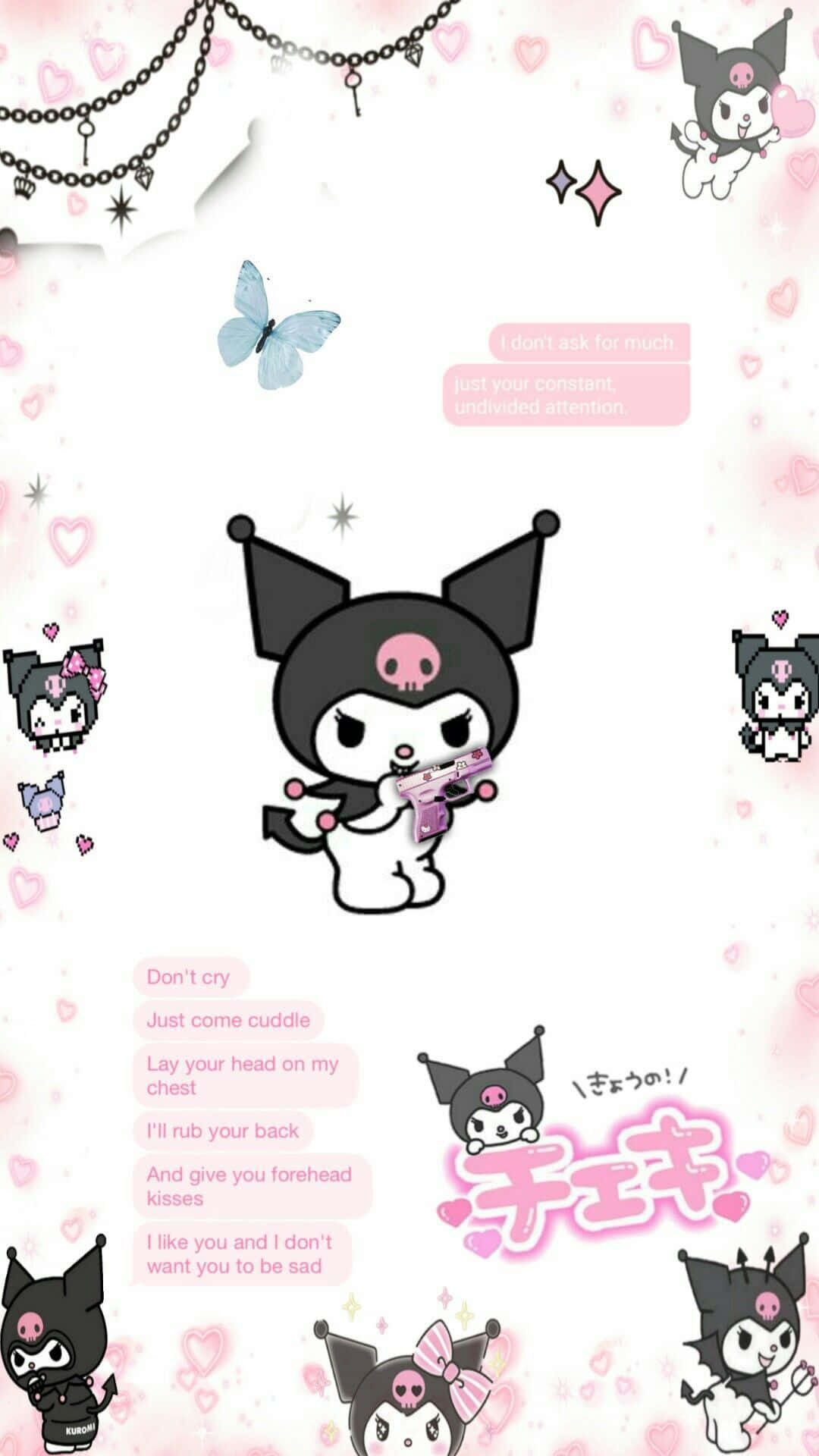 1080x1920 whimsical Kuromi Aesthetic Wallpaper