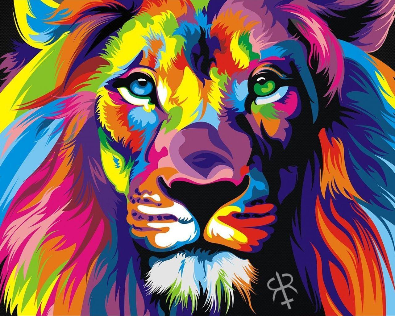Color Lion Wallpapers - Top Free Color Lion Backgrounds - WallpaperAccess