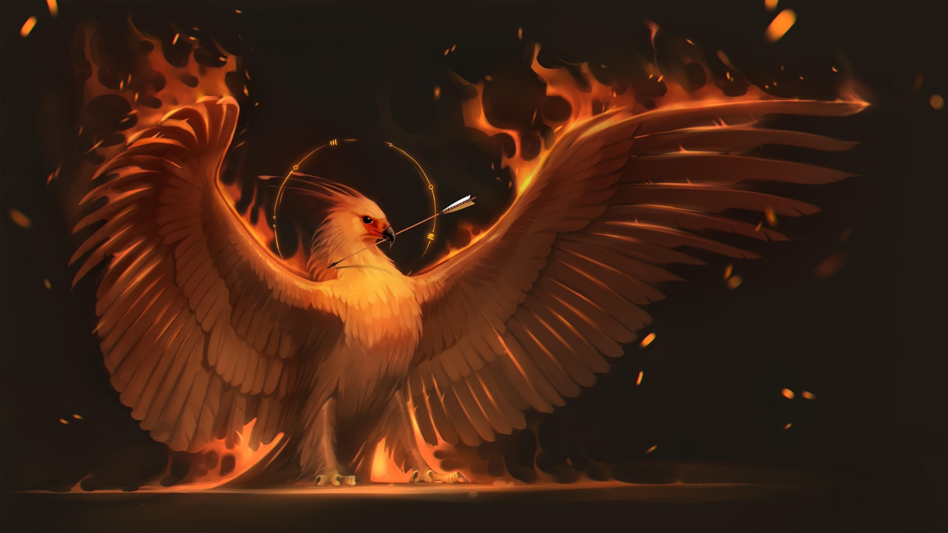 3840x2160 Phoenix Bird Wallpaper