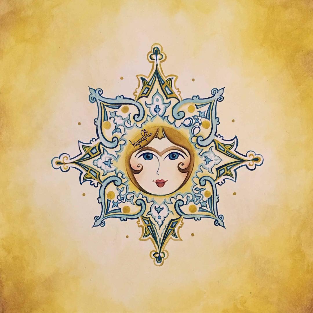 1080x1080 Greek Proverb. Persian art