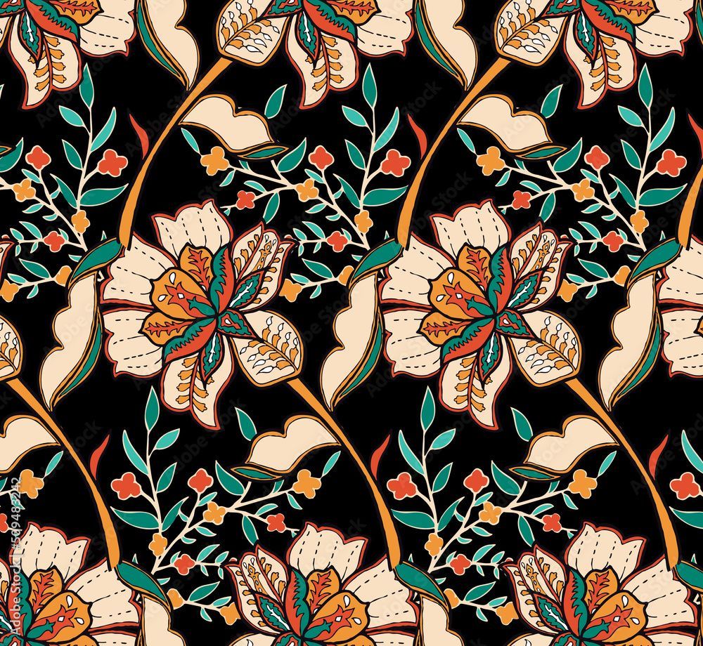 1000x920 Colorful floral pattern