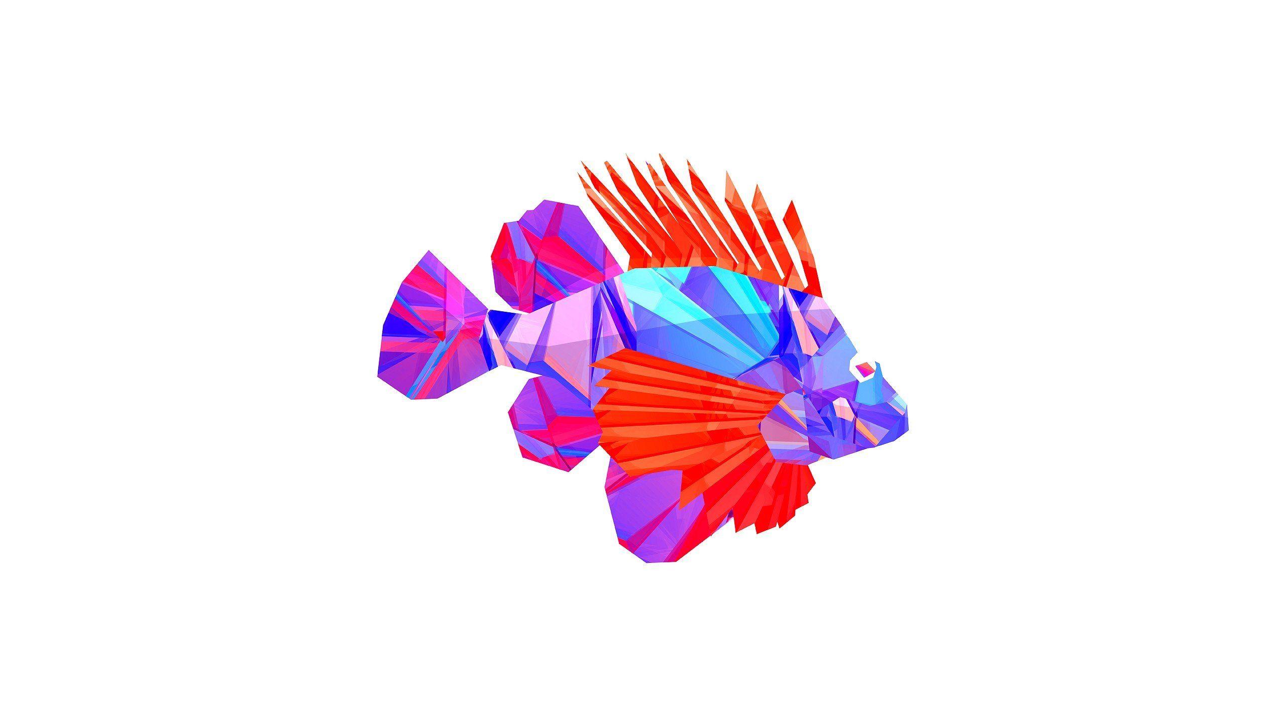 2560x1440 abstract, Animals, Fish, Vectors, Digital, Art, Justin