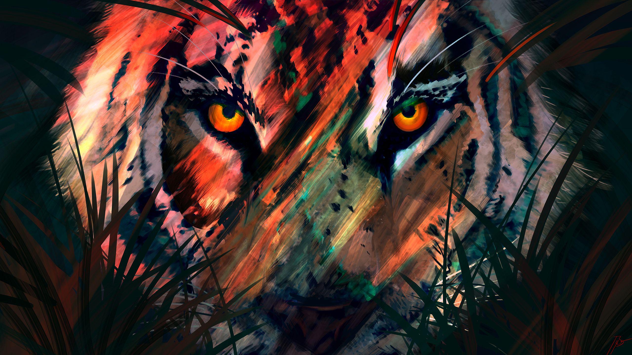 2560x1440 Lion Dark Soul Abstract, HD Animals, 4k Wallpaper, Image