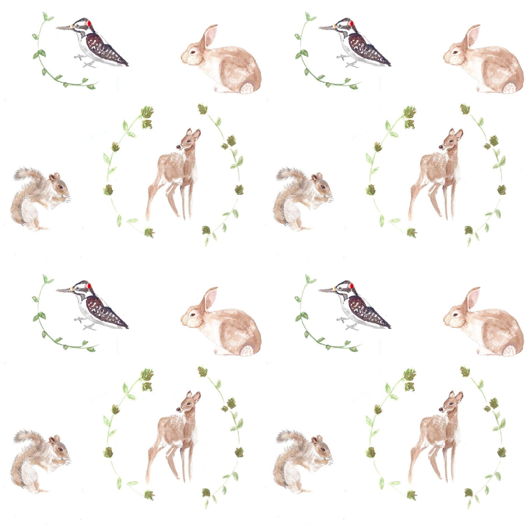 1800x1800 Woodland Animals Watercolor. Explore