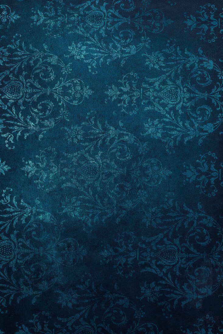 733x1100 Dark blue background with floral