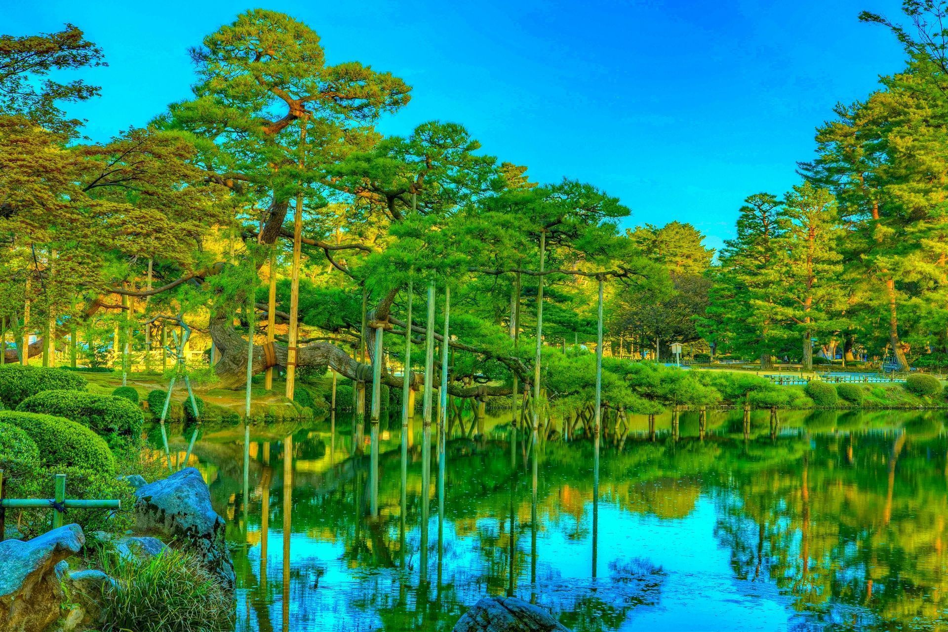 1920x1280 Image Japan Kanazawa Kenrokuen Garden