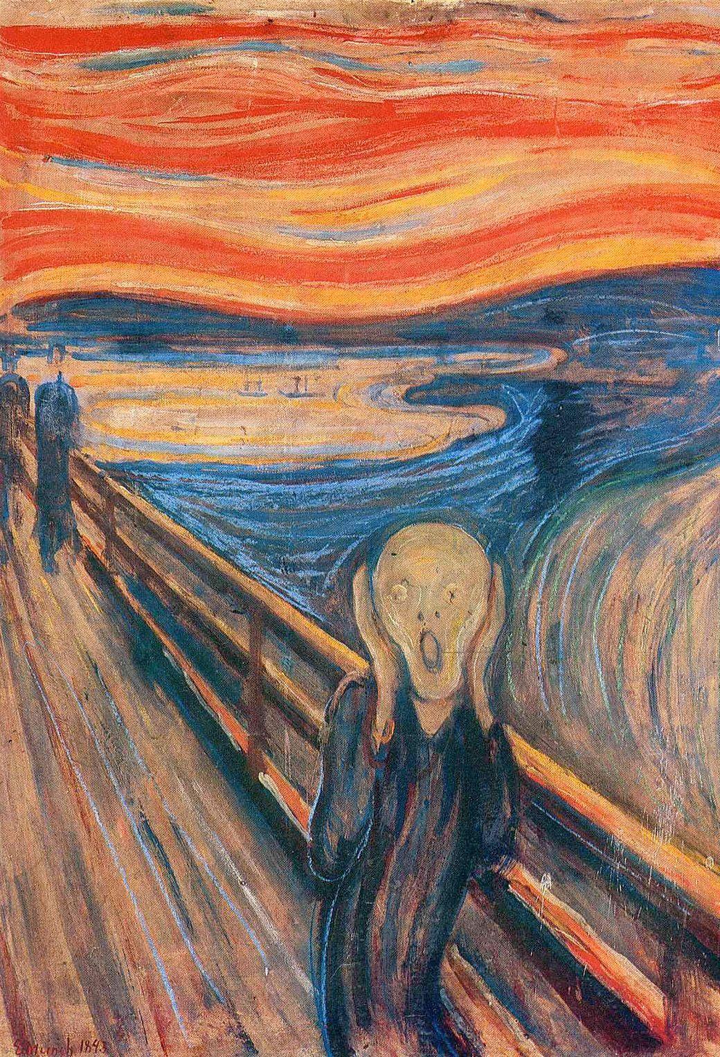1040x1526 The Scream Painting Wallpaper